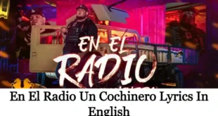 En El Radio Un Cochinero Lyrics In English